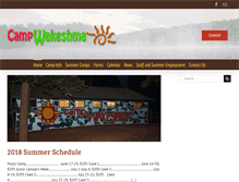 Tablet Screenshot of campwakeshma.com